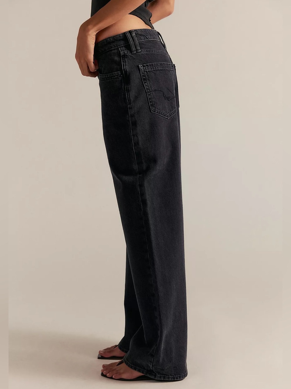 FREE PEOPLE We The Free Tennessee Low-Rise
Boyfriend Jeans Color: Hideaway Black - Picture 3 of 9